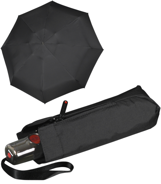 Knirps Taschenschirm T.100 Duomatic Auf-Zu-Automatik black edition - black