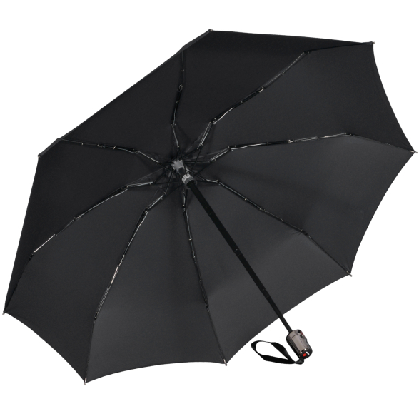 Knirps Taschenschirm T.100 Duomatic Auf-Zu-Automatik black edition - black