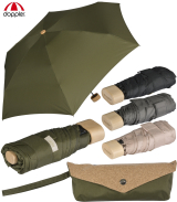 Doppler Nature Mini Cork Regenschirm mit Tasche - extem...