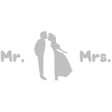 iX-brella XXL Mr.&Mrs. Hochzeitsschirm Automatik - Brautschirm All In White - Liebespaar