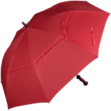 iX-brella 130 cm XXL Fiber-Golfschirm Automatik doppeltes Dach mit Ventilationsbezug - dark red
