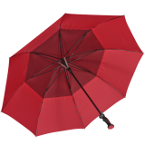 iX-brella 130 cm XXL Fiber-Golfschirm Automatik doppeltes Dach mit Ventilationsbezug - dark red