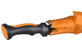 iX-brella 130 cm XXL Fiber-Golfschirm Automatik doppeltes Dach mit Ventilationsbezug - orange