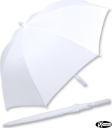 iX-brella XXL Mr.&Mrs. Hochzeitsschirm Automatik - Brautschirm All In White - rotes Herz - 2. Wahl