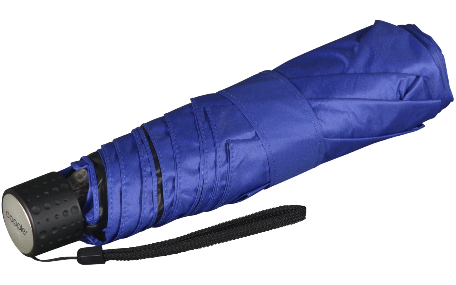 Doppler Regenschirm Mini Taschenschirm Havanna Stick mit UV- und Hitzeschutz - ocean blue-black