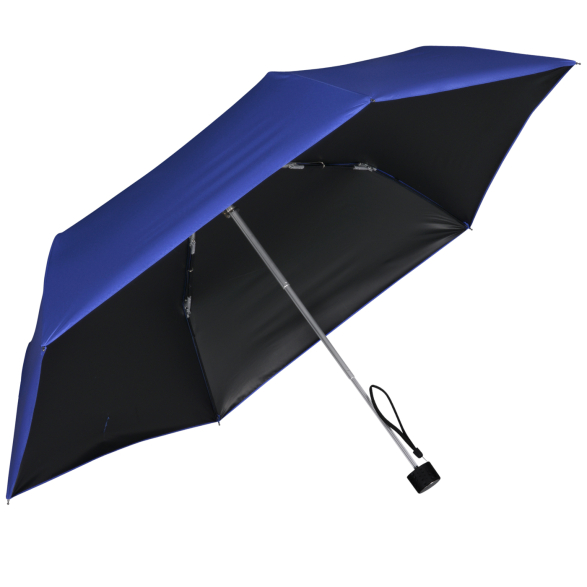Doppler Regenschirm Mini Taschenschirm Havanna Stick mit UV- und Hitzeschutz - ocean blue-black