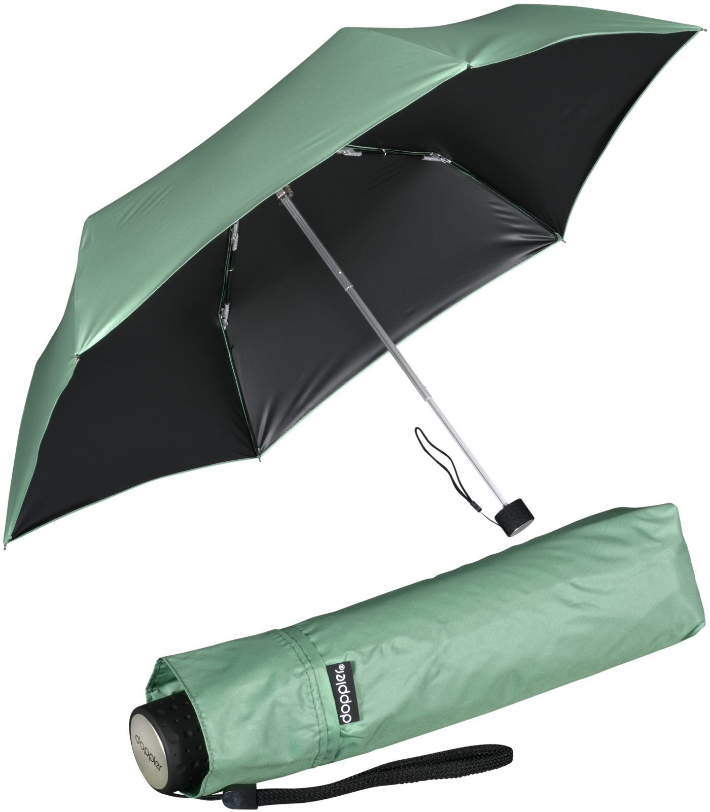 Doppler Regenschirm Mini Taschenschirm Havanna Stick mit...