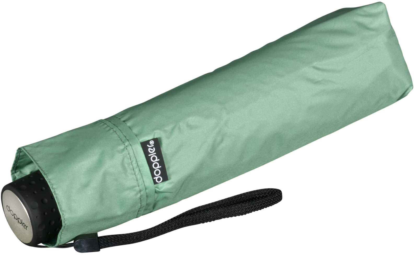 Doppler Regenschirm Mini Taschenschirm Havanna Stick mit UV- und Hitzeschutz - malachite green-black