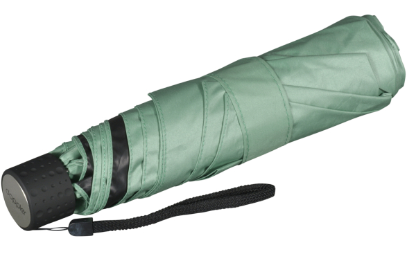 Doppler Regenschirm Mini Taschenschirm Havanna Stick mit UV- und Hitzeschutz - malachite green-black
