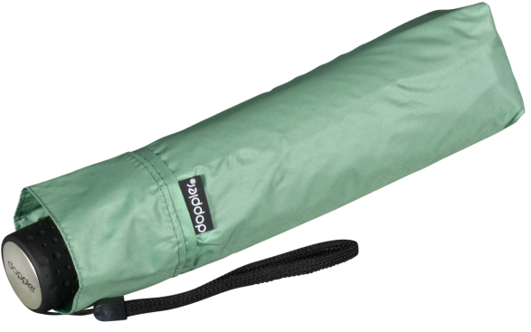 Doppler Regenschirm Mini Taschenschirm Havanna Stick mit UV- und Hitzeschutz - malachite green-black