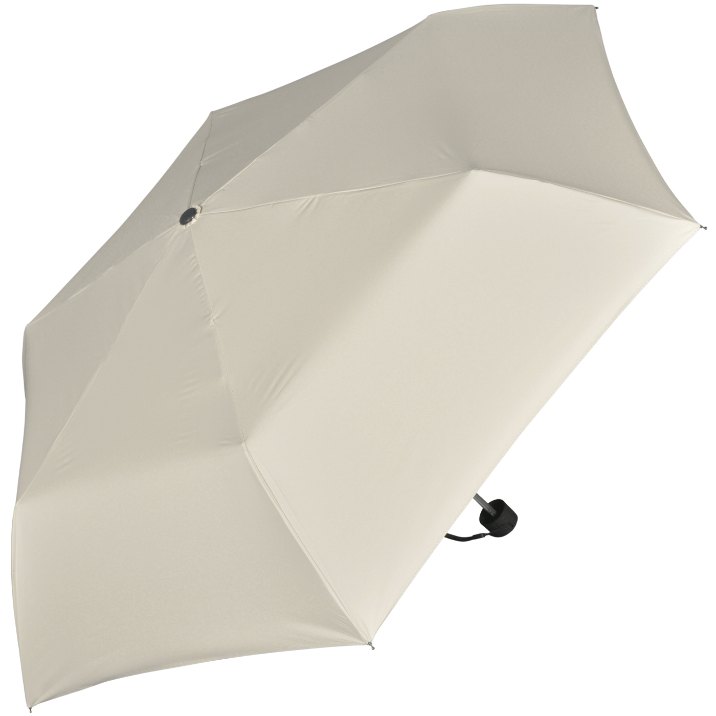 Doppler Regenschirm Mini Taschenschirm Havanna Stick mit UV- und Hitzeschutz - macadamia beige-black
