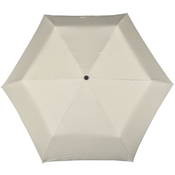 Doppler Regenschirm Mini Taschenschirm Havanna Stick mit UV- und Hitzeschutz - macadamia beige-black
