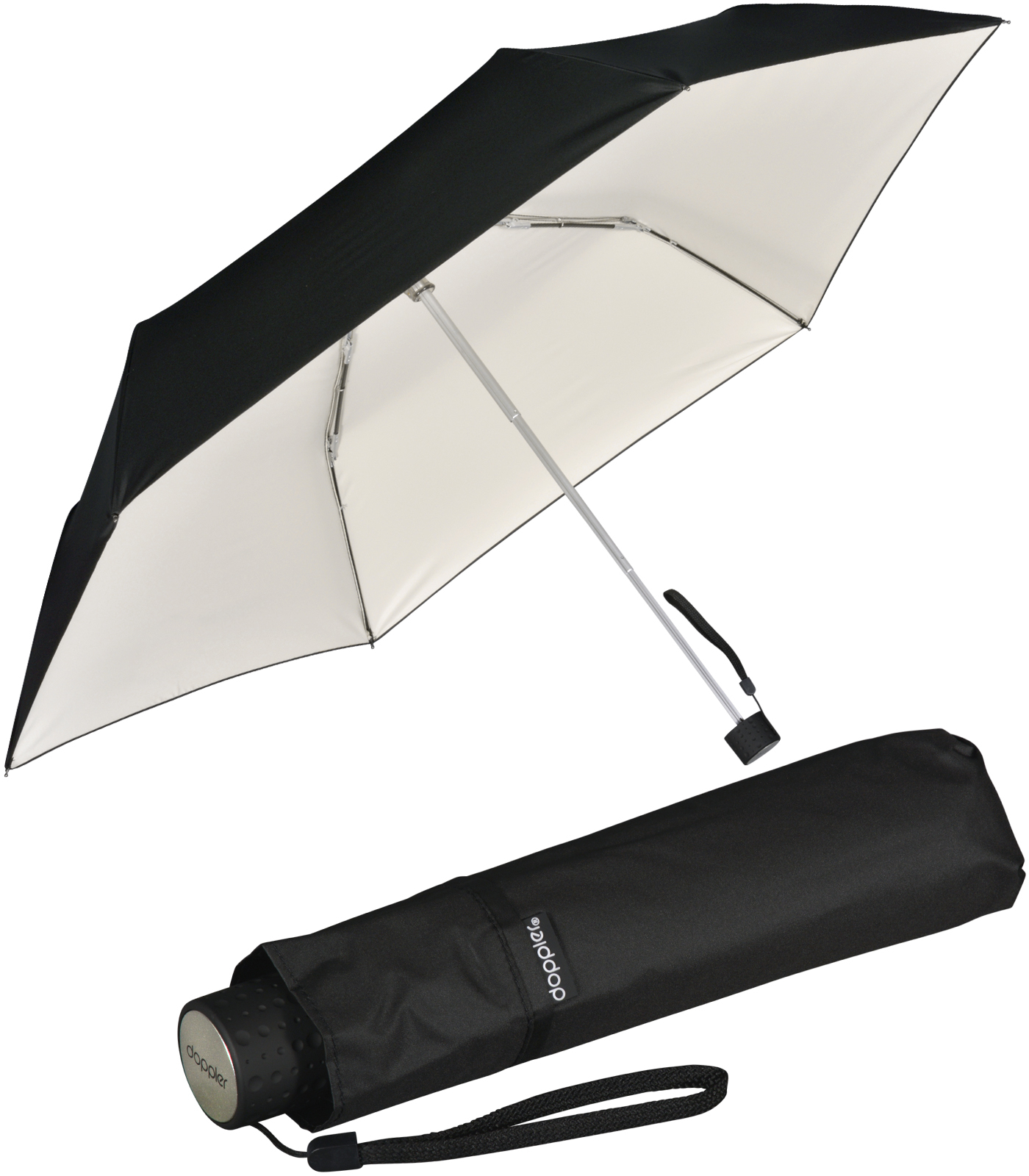 Doppler Regenschirm Mini Taschenschirm Havanna Stick mit...