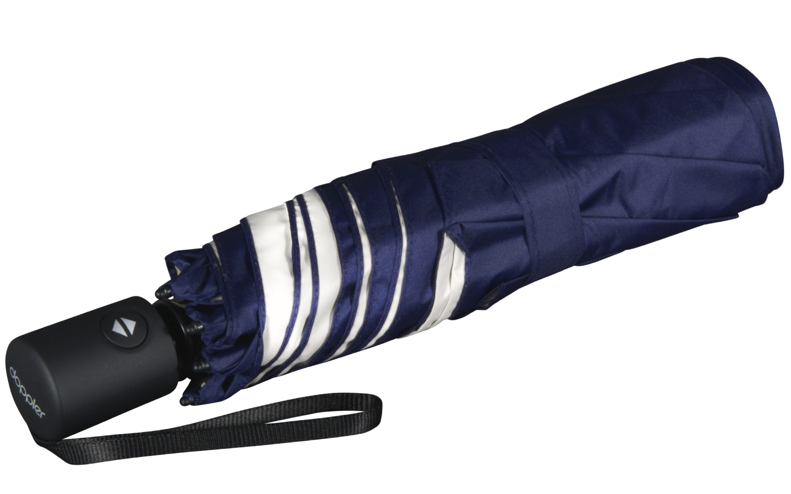 Doppler zero magic mini Damen Taschenschirm mit Auf-Zu-Automatik und UV- und Hitzeschutz - navy-ivory