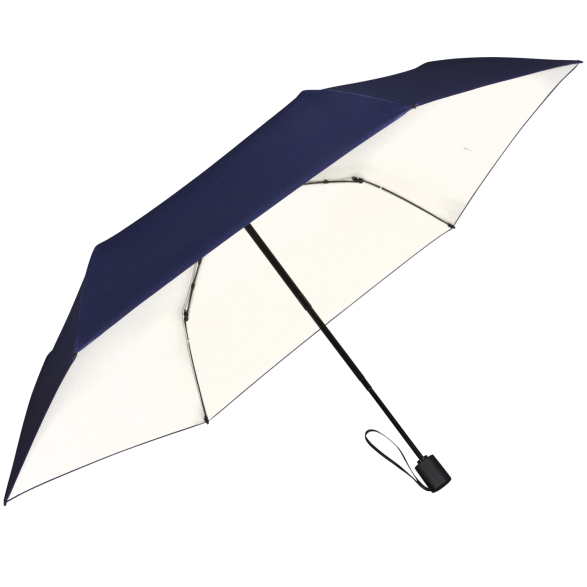 Doppler zero magic mini Damen Taschenschirm mit Auf-Zu-Automatik und UV- und Hitzeschutz - navy-ivory