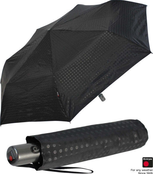Knirps Taschenschirm Slim Duomatic - klein und leicht mit Auf-Zu Automatik - mat spot - 2. Wahl