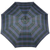 iX-brella Stützschirm mit Holzgriff - höhenverstellbar extra stabil - Karo blau-grün