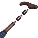 iX-brella Stützschirm mit Holzgriff - höhenverstellbar extra stabil - Karo blau-grün