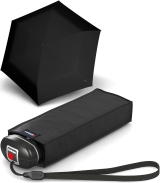 Knirps mini Taschenschirm Travel - schwarz - Griff schwarz