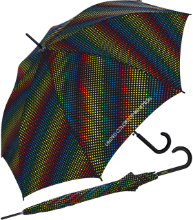 Benetton Regenschirm Dancing Dots - Stockschirm Automatik