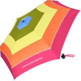 Benetton Regenschirm Rainbow Text - Mini-Taschenschirm Handöffner - pink