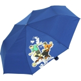 Kinderschirm Jungen Mini Taschenschirm light Kids blau - football - 2. Wahl