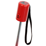 Knirps Mini Taschenschirm Slim Duomatic im Neopren-Case gepunktet - Polka Dots rot - 2. Wahl