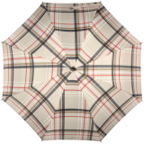 Doppler stabiler Stützschirm mit Fritzgriff Karo - beige - 82 cm