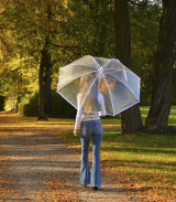 iX-brella XXL Brautschirm Hochzeitsschirm Automatik - All In White transparent