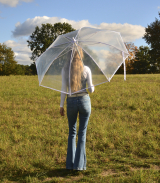 iX-brella XXL Brautschirm Hochzeitsschirm Automatik - All In White transparent