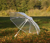 iX-brella XXL Brautschirm Hochzeitsschirm Automatik - All In White transparent