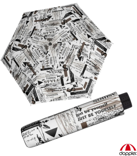 Doppler Mini Taschenschirm Havanna - Scribble white