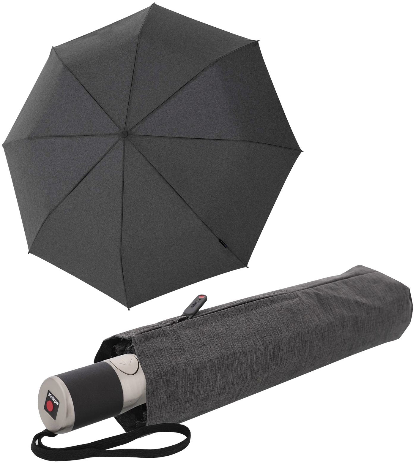 Knirps Taschenschirm C.241 Chrome Matt Medium Duomatic - melange black
