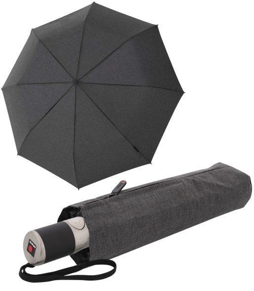 Knirps Taschenschirm C.241 Chrome Matt Medium Duomatic - melange black