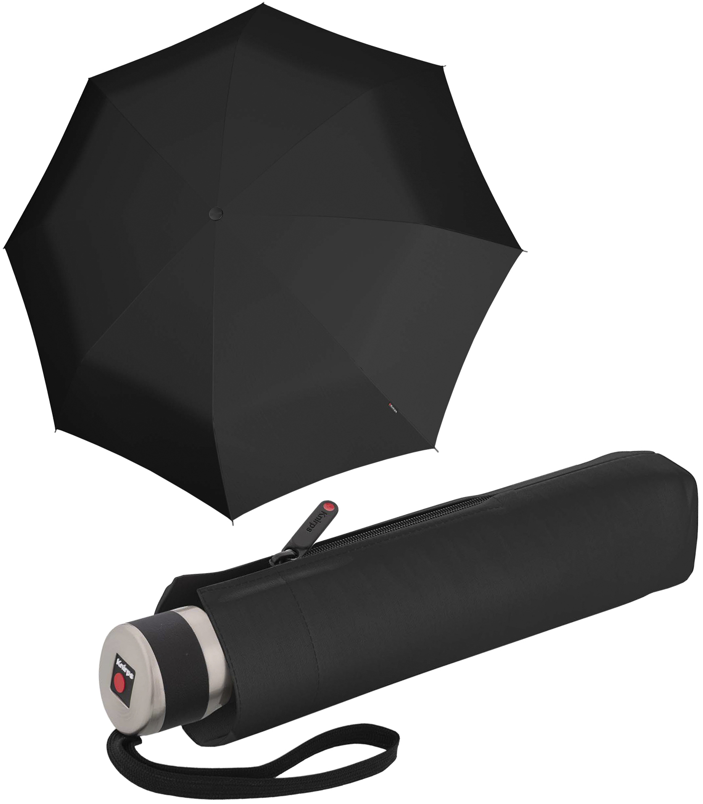 Knirps Taschenschirm C.041 Chrome Matt Small Manual - black