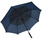 Falcone® XXL 140cm Riesen-Golfschirm mit starkem doppeltem Glasfibergestell - navy - 2. Wahl