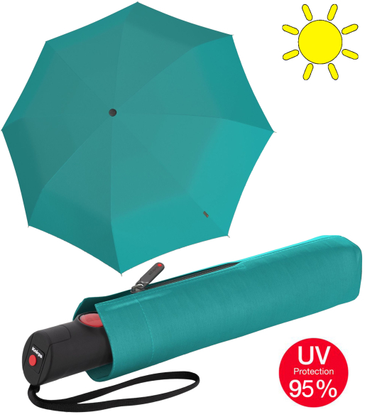 Knirps Taschenschirm T.205 Medium Duomatic UV Protection - aqua