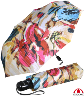 Doppler Damen Taschenschirm mit Auf-Zu-Automatik Magic Fiber Vintage