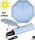 Knirps Taschenschirm T.220 Duomatic Safety Rain or Shine mit UV-Schutz