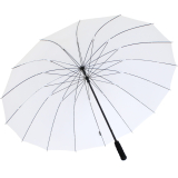 iX-brella leichter 16-teiliger Golf-Partnerschirm - XXL mit Softgriff einfarbig weiß - 2. Wahl