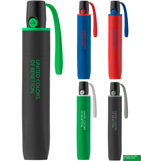 Benetton Taschenschirm Up & Down mit Auf-Zu-Automatik