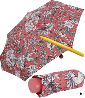 Bisetti Paint Super Mini Taschenschirm zum Ausmalen Floral - rot - 2. Wahl