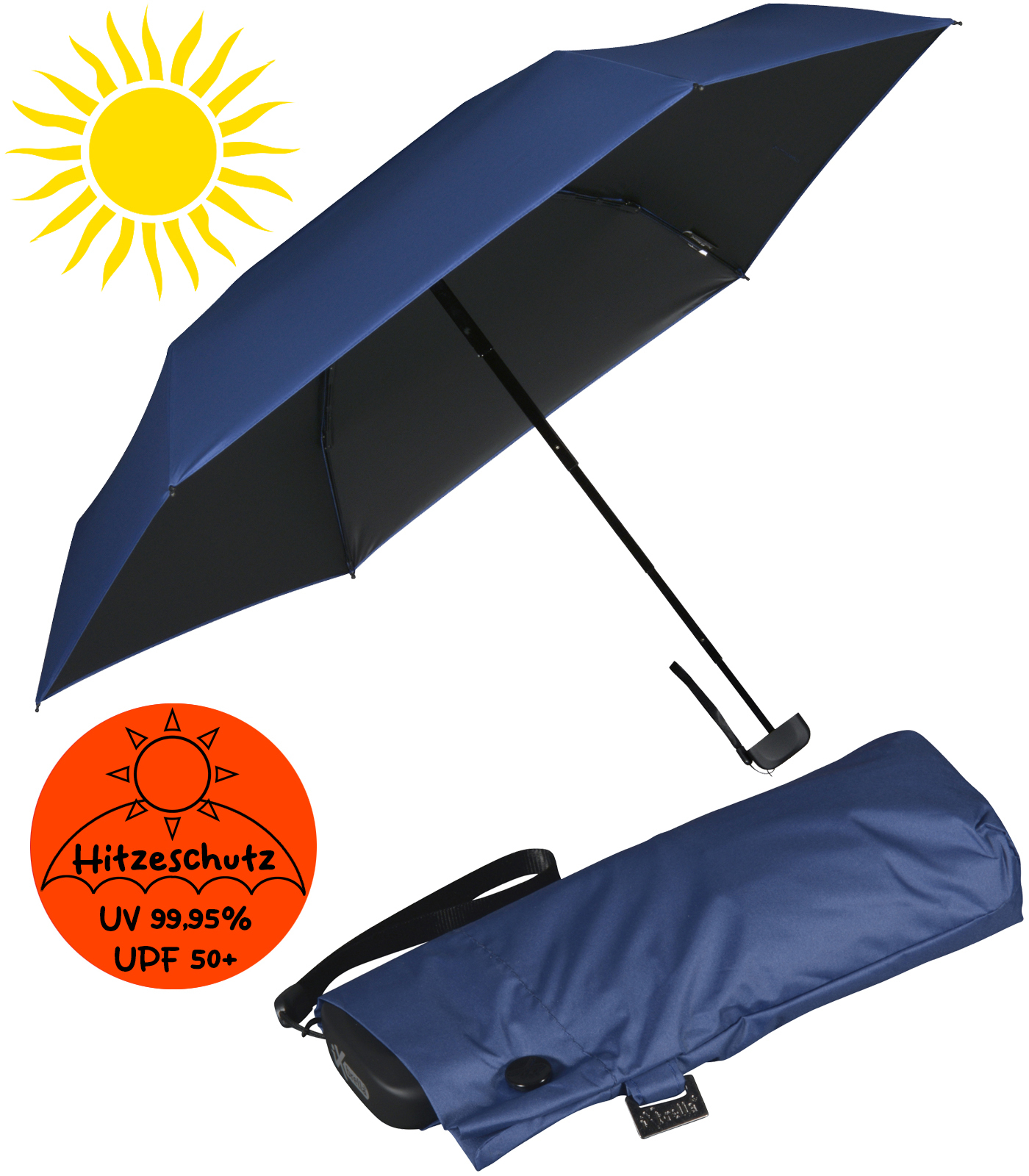 iX-brella Super Mini Sonnen-Regenschirm mit UV- und...
