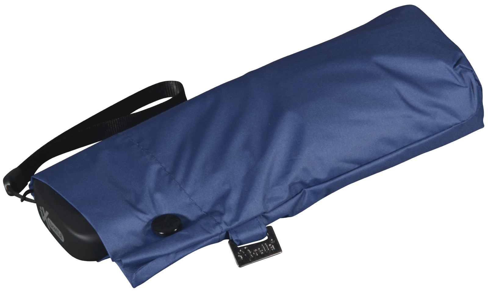 iX-brella Super Mini Sonnen-Regenschirm mit UV- und Hitzeschutz - black coating - blue