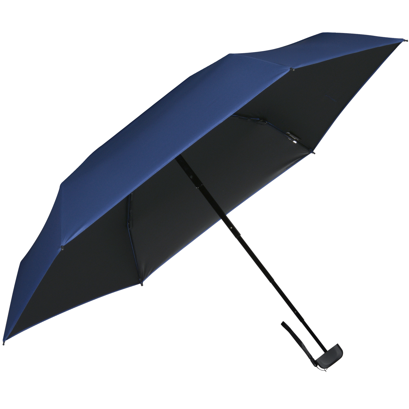 iX-brella Super Mini Sonnen-Regenschirm mit UV- und Hitzeschutz - black coating - blue