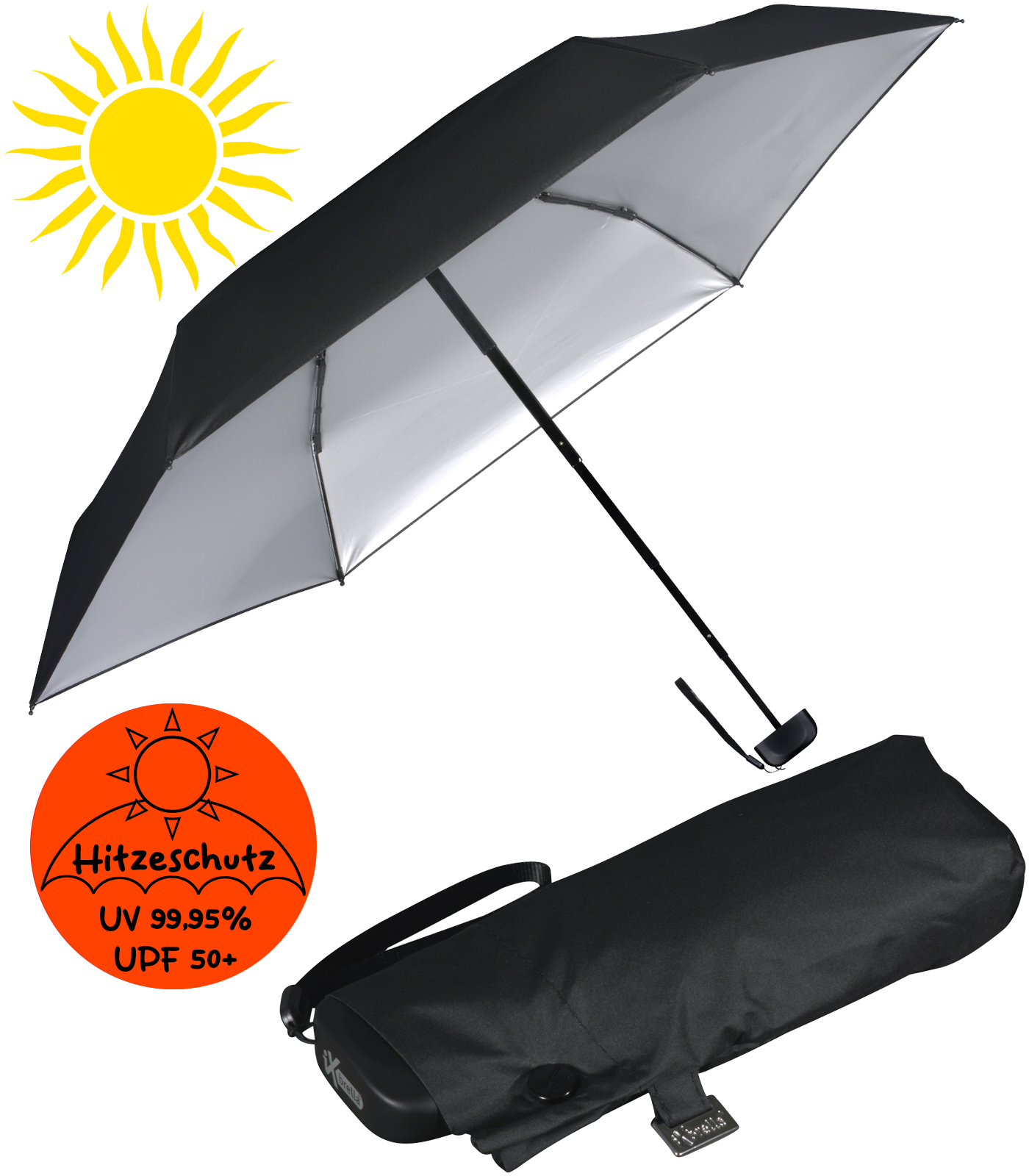 iX-brella Super Mini Sonnen-Regenschirm mit UV- und...