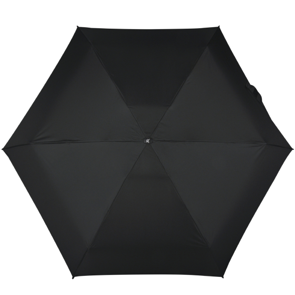 iX-brella Super Mini Sonnen-Regenschirm mit UV- und Hitzeschutz - silver coating - black