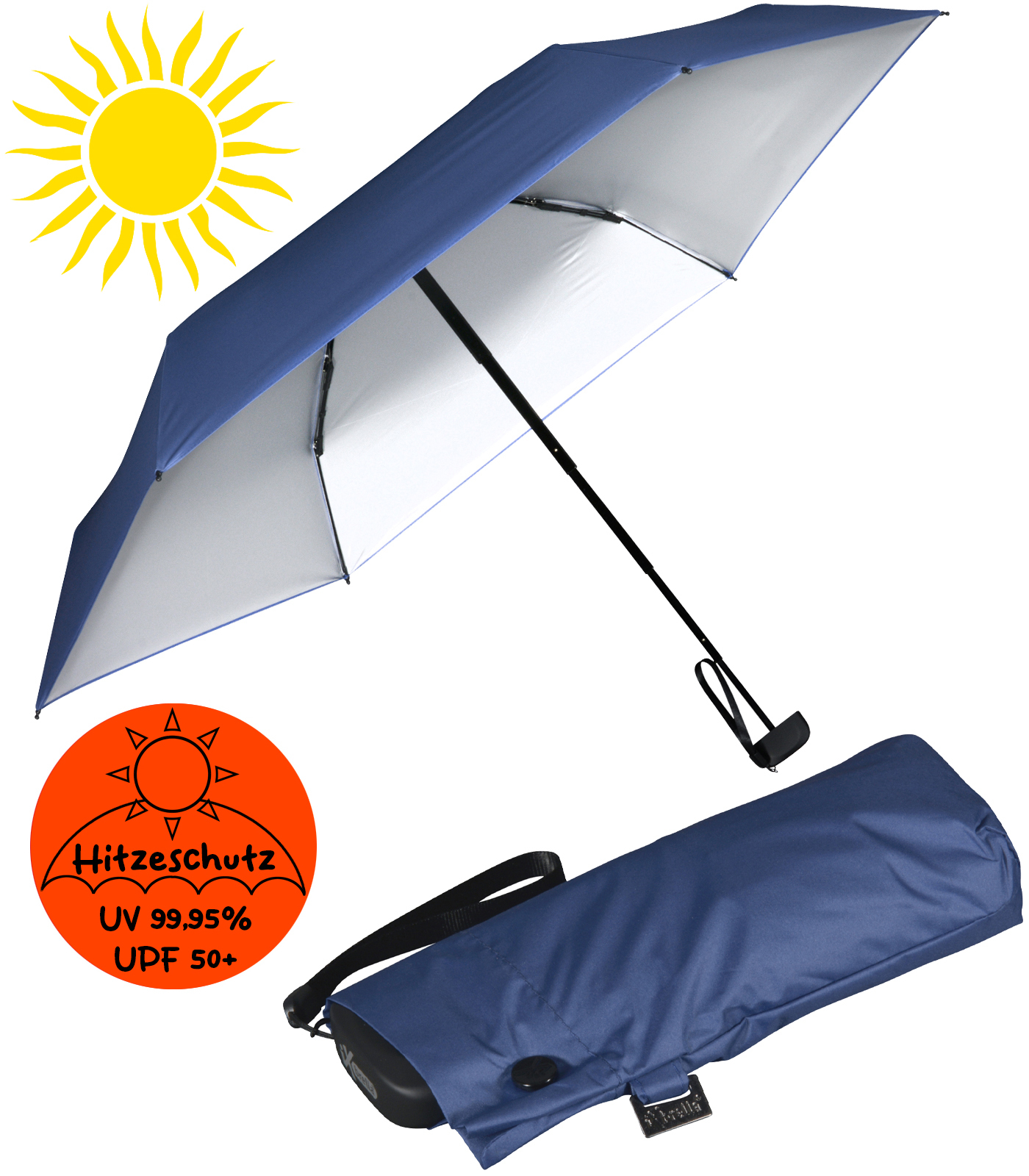 iX-brella Super Mini Sonnen-Regenschirm mit UV- und...