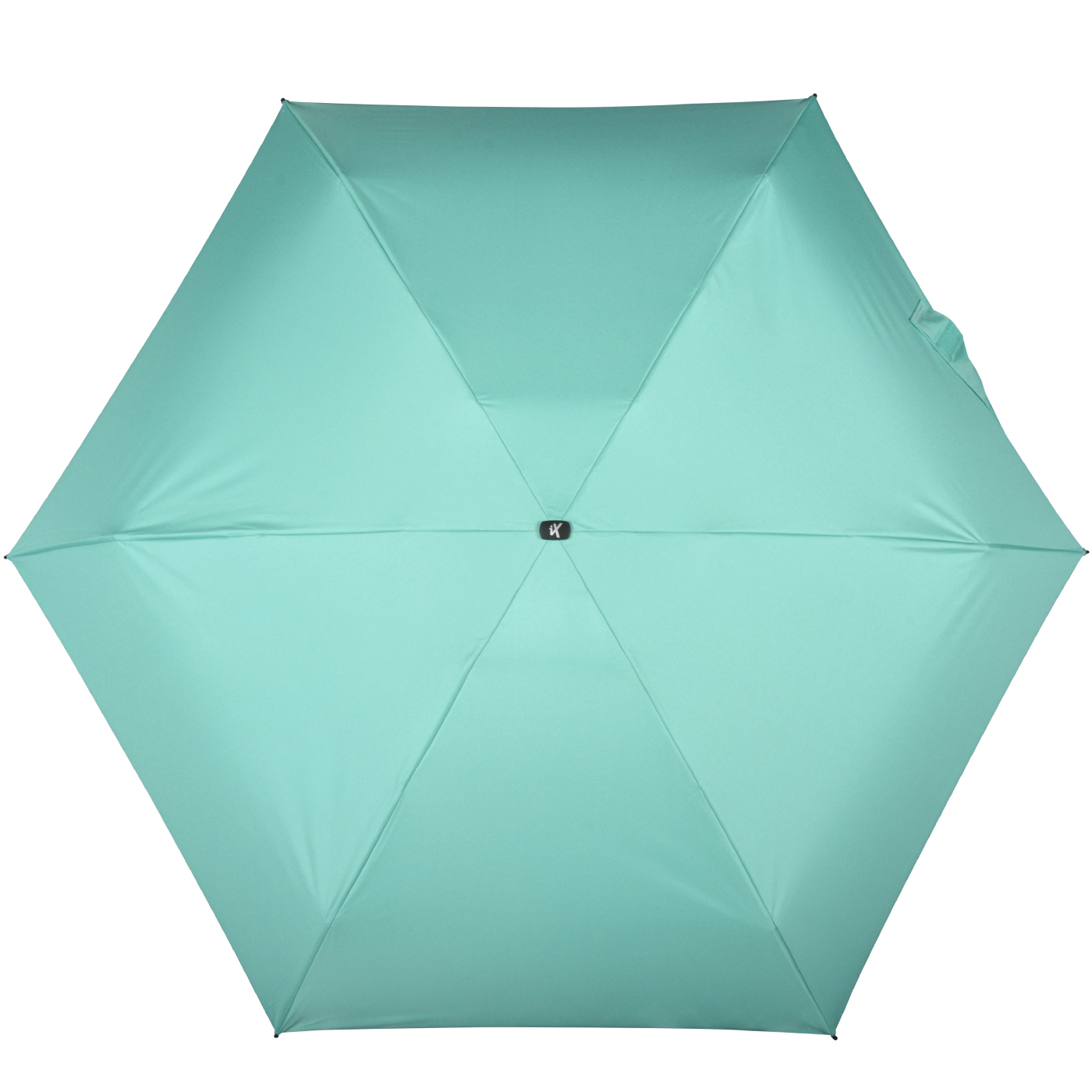 iX-brella Super Mini Sonnen-Regenschirm mit UV- und Hitzeschutz - silver coating - mint