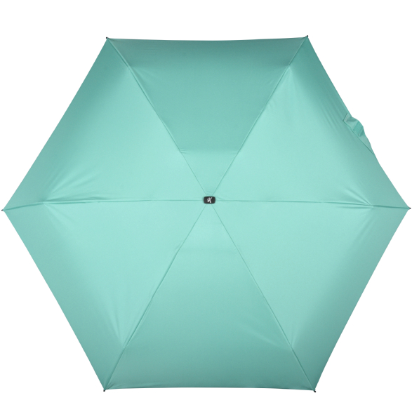iX-brella Super Mini Sonnen-Regenschirm mit UV- und Hitzeschutz - silver coating - mint